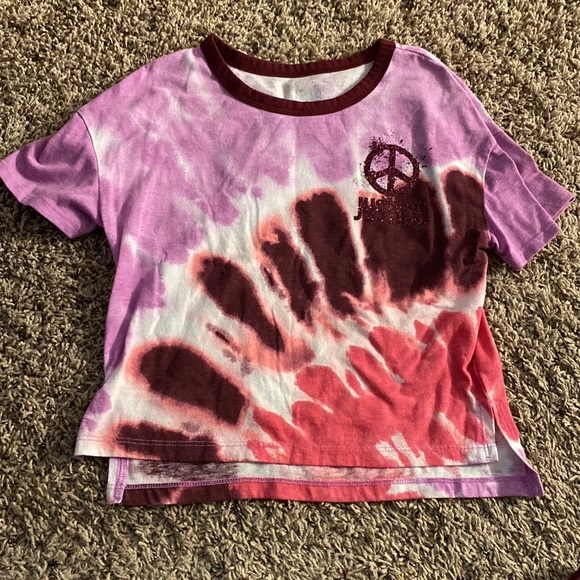 Girls Justice Maroon crop top & legging set. - Picture 2 of 8